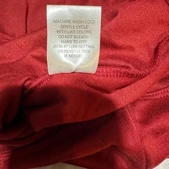 Orange Kiss Women’s Bodysuit Short Sleeve Size Medium Deep Red - Picture 7 of 7